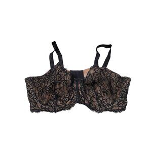TORRID Curve Black Lace Underwire Balconette Bra Adjustable Straps & Hook Closur